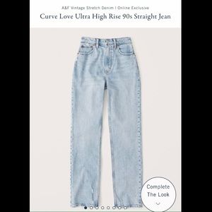 Abercrombie and Fitch curve love The 90s straight ultra high rise jean